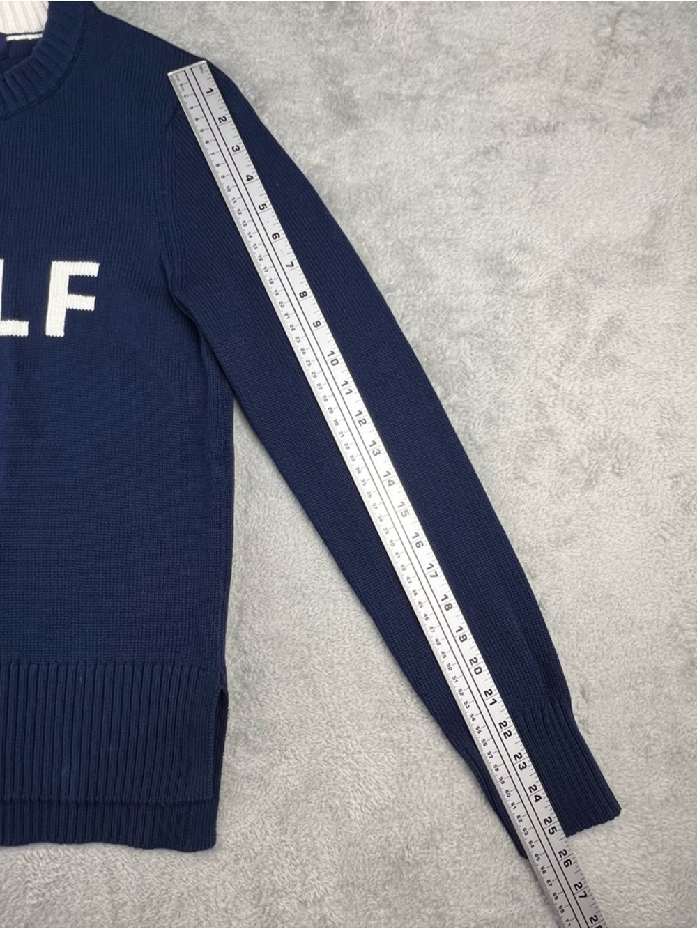 Renwick GOLF Sweater Womens Size XS Blue White Knit Pullover Crew Neck RNWK - Picture 7 of 10